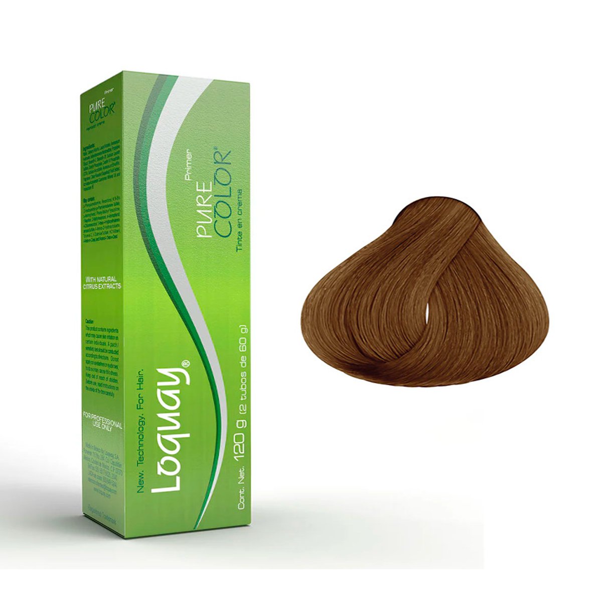 Loquay Tinte Permanente Pure Color 7 Rubio Medio 120g image number null