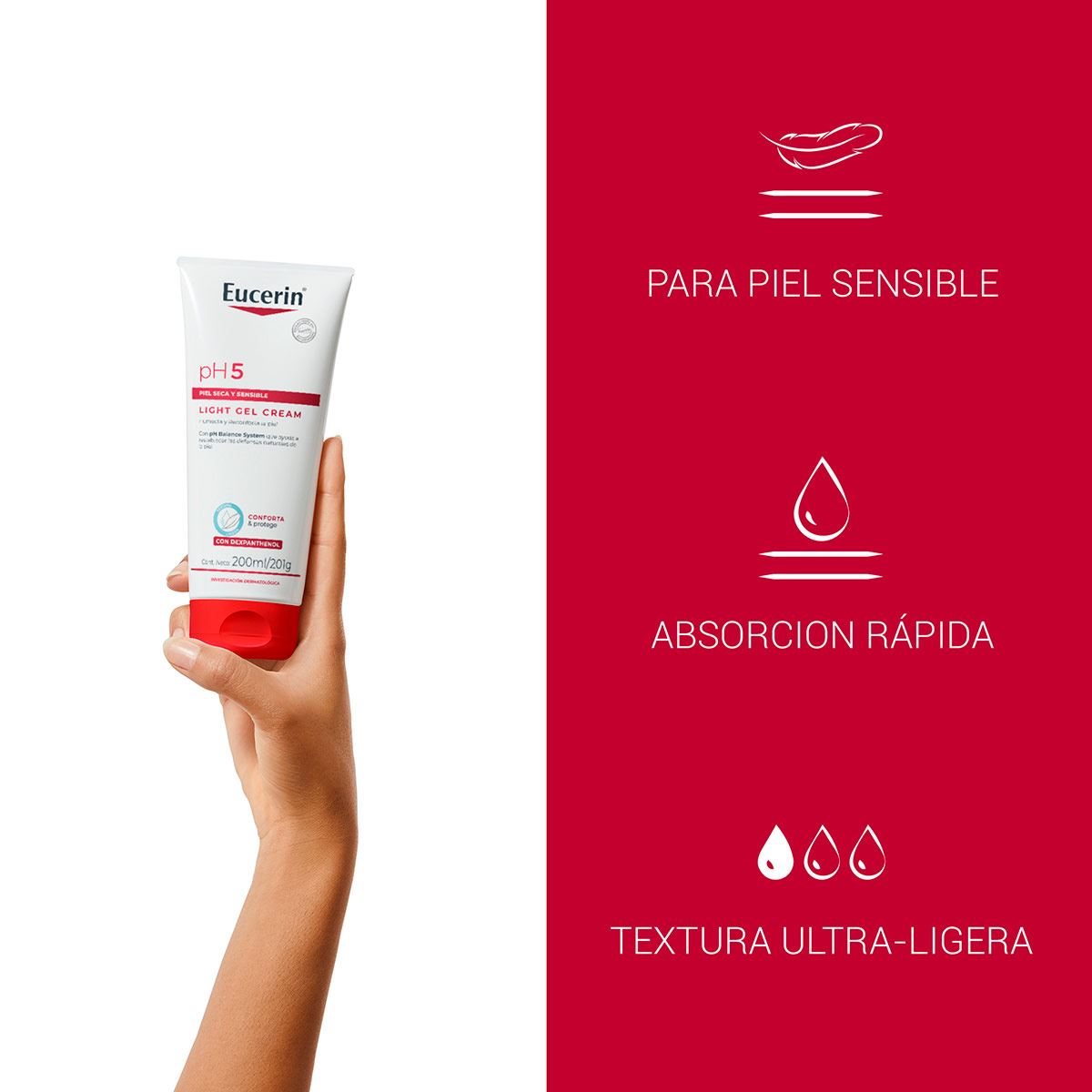 Eucerin Ph5 Light Gel Cream 200Ml image number null