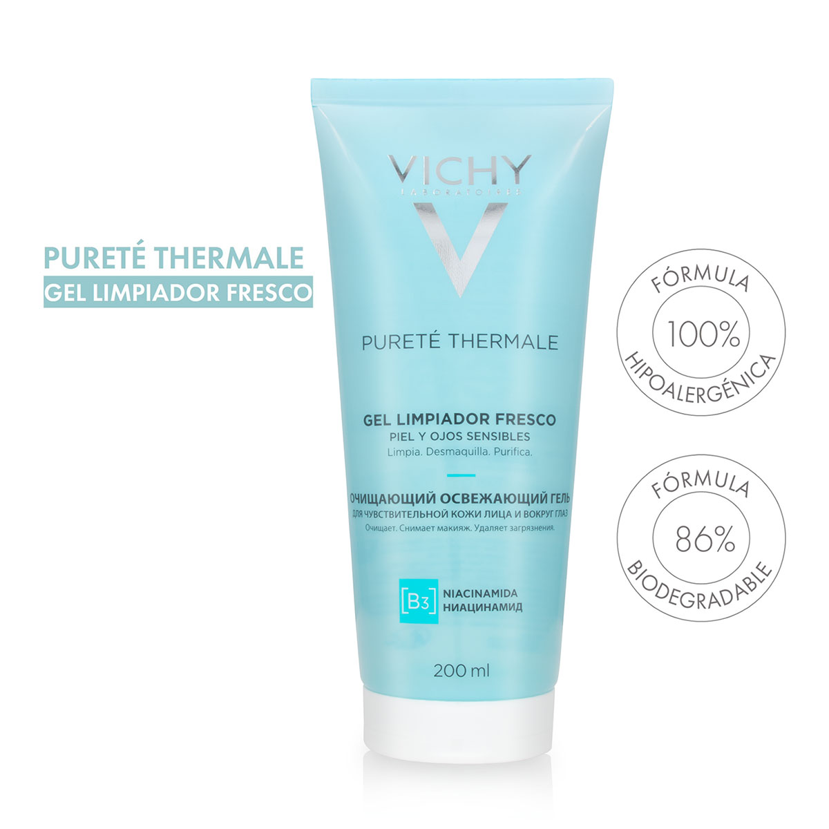 Vichy Gel Limpidor Puret&eacute; Thermale 200 Ml image number null