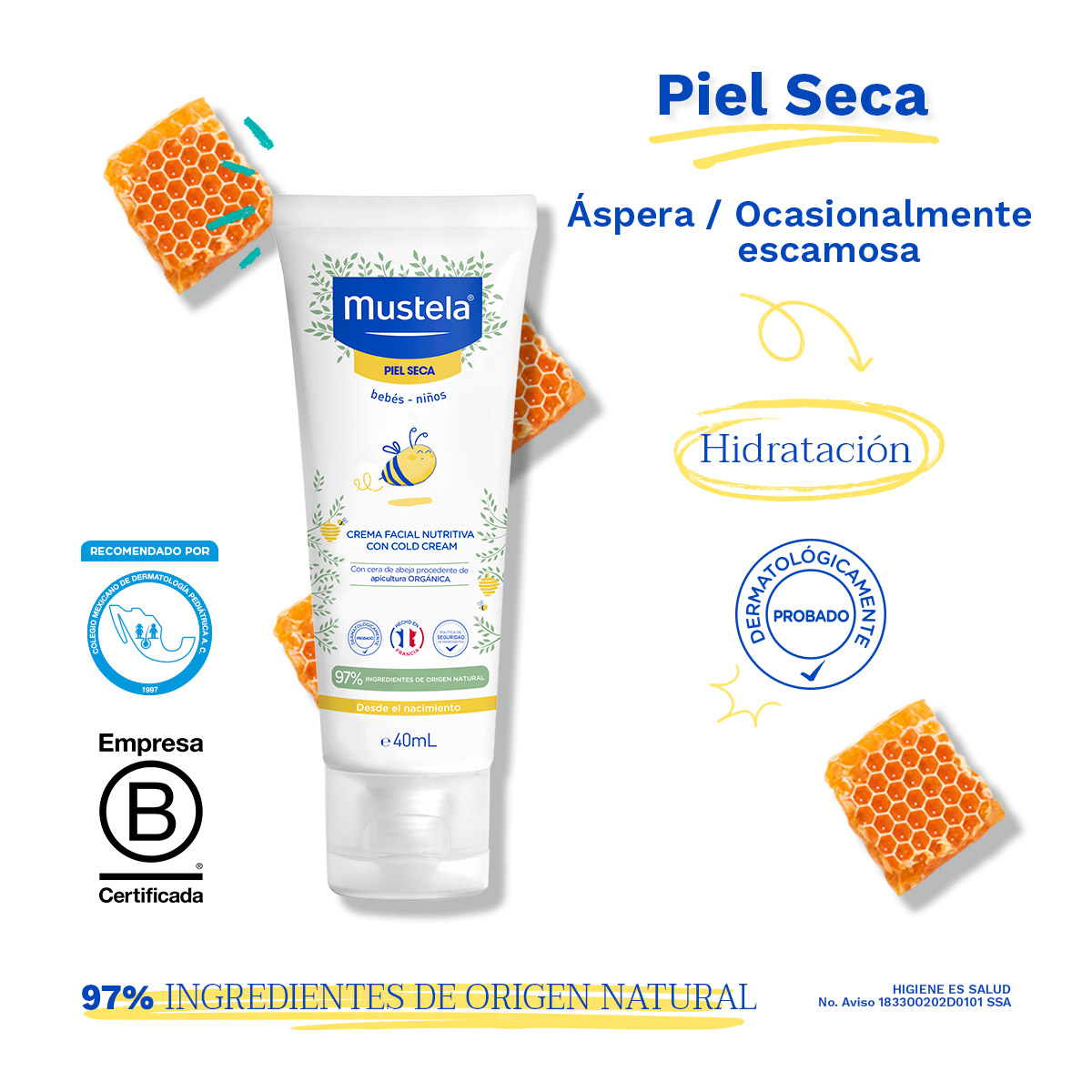 Mustela Cold Cream Crema Corporal Emoliente 40ml Beb&eacute;s image number null