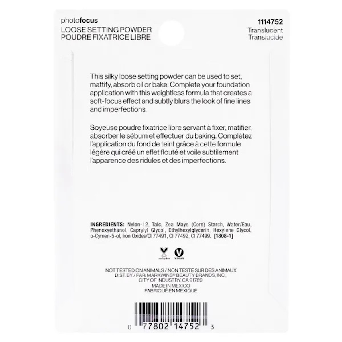 Wet N Wild Polvo Trasl&uacute;cido Fijador Photo Focus Loose Setting image number null
