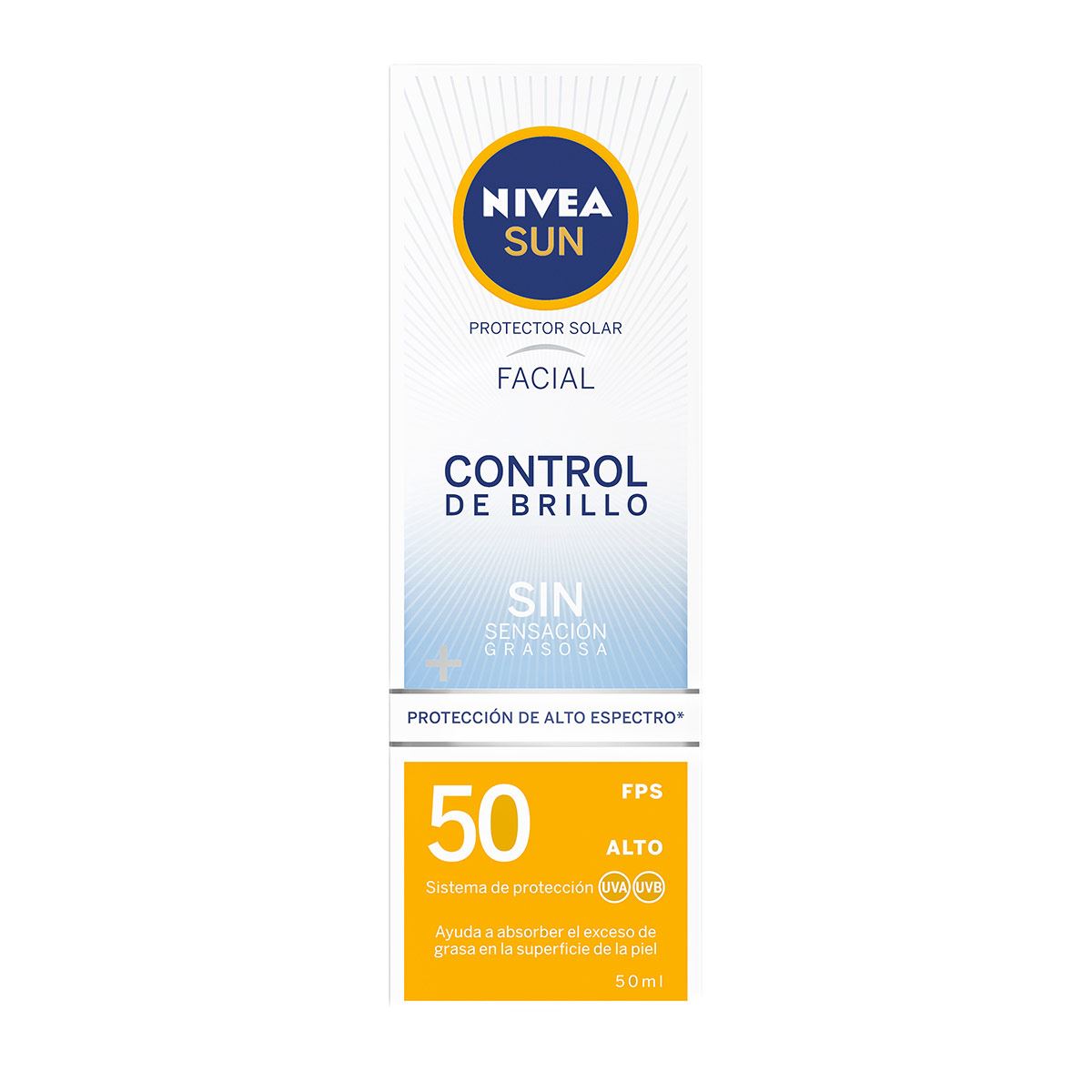 Protector Solar Nivea Face Fps50 Control De Brillo image number null