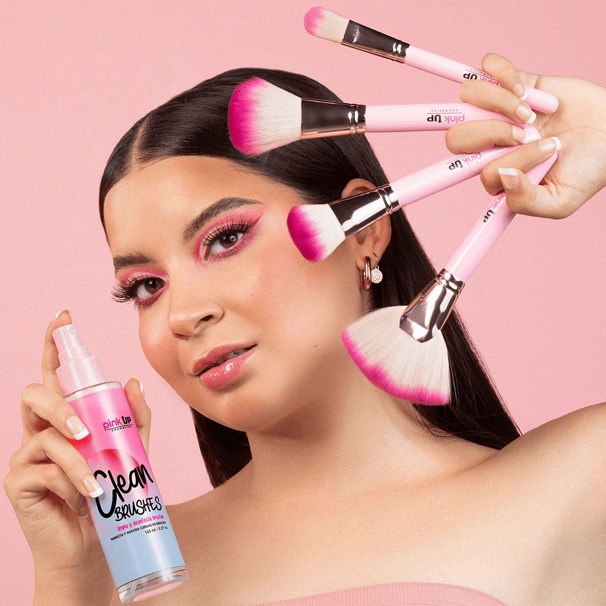 Pink Up Limpiador De Brochas 165 Ml image number null