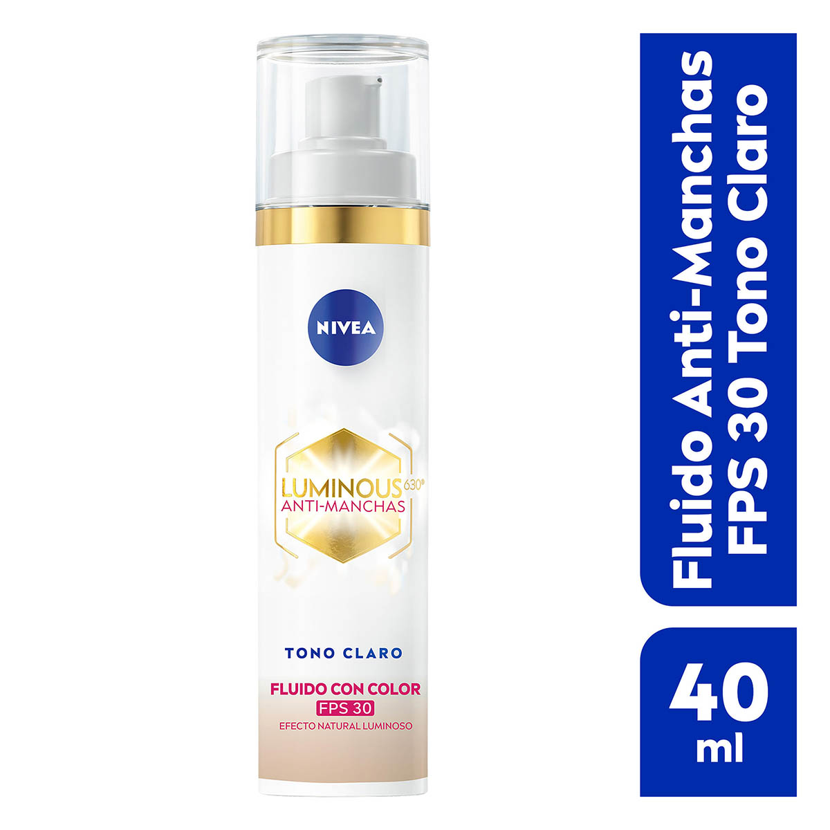 Nivea Luminous 630 Crema Fluido Anti Manchas Tono Claro 40ml image number null