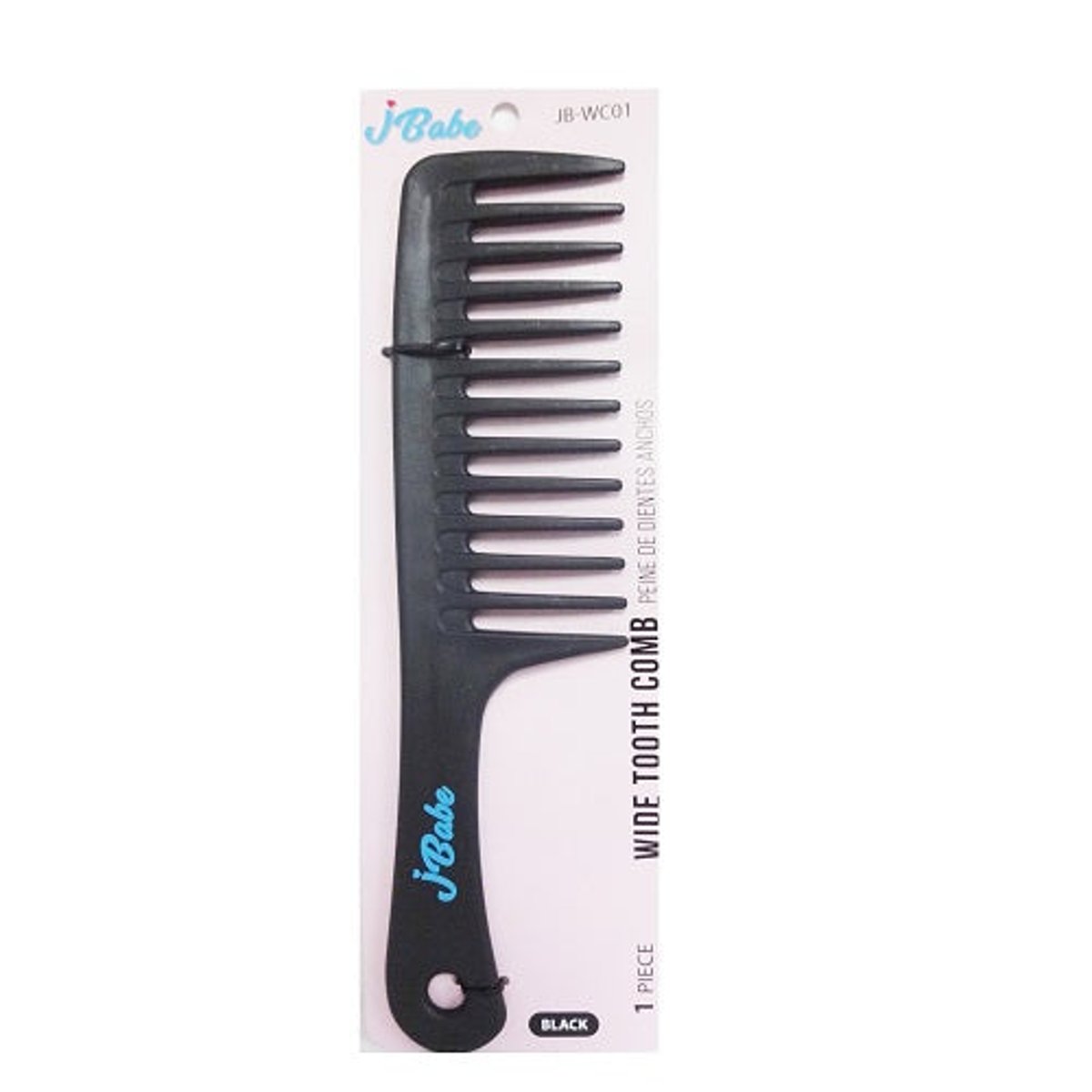 J Babe Peine Dientes Anchos Negro Uso Diario image number null