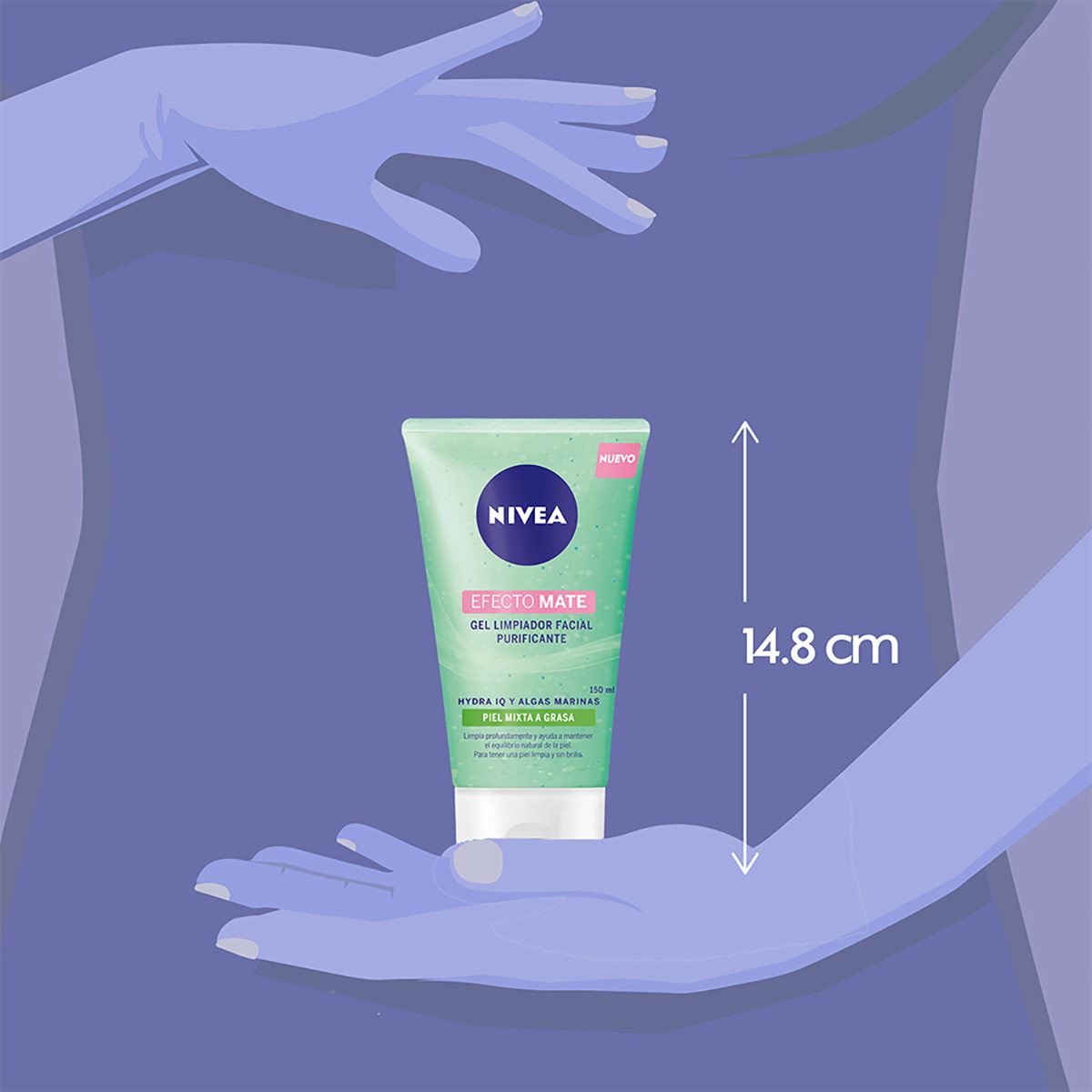 Nivea Gel Limpiador Y Purificante Facial Efecto Mate 150 Ml image number null