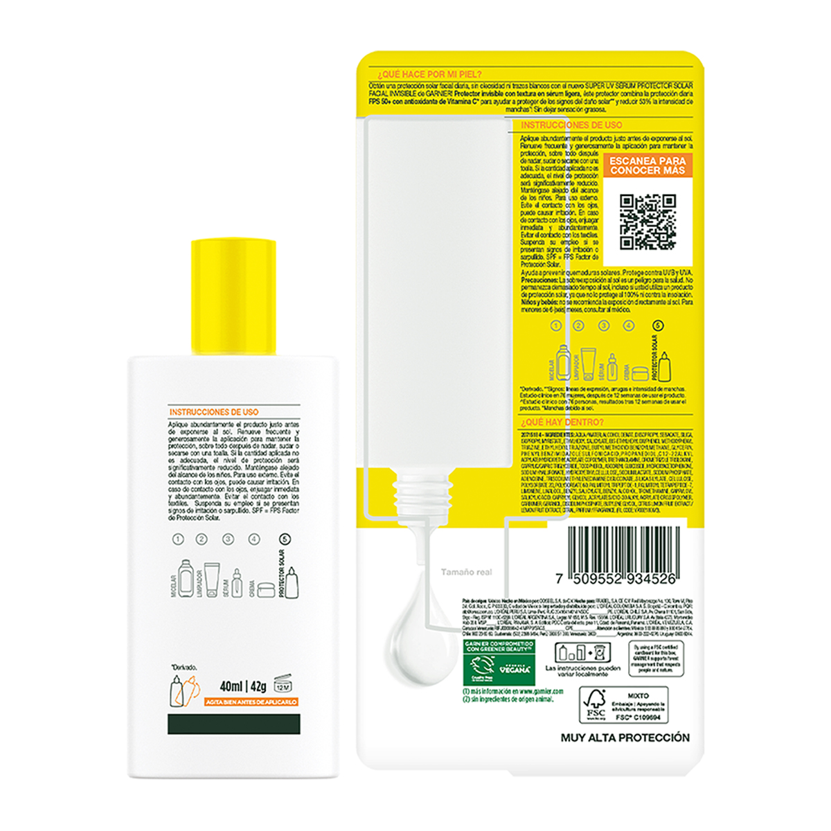 Garnier S&uacute;per Uv Protector Solar Facial Flu&iacute;do Anti Oleosidad Con Vitamina Ml image number null