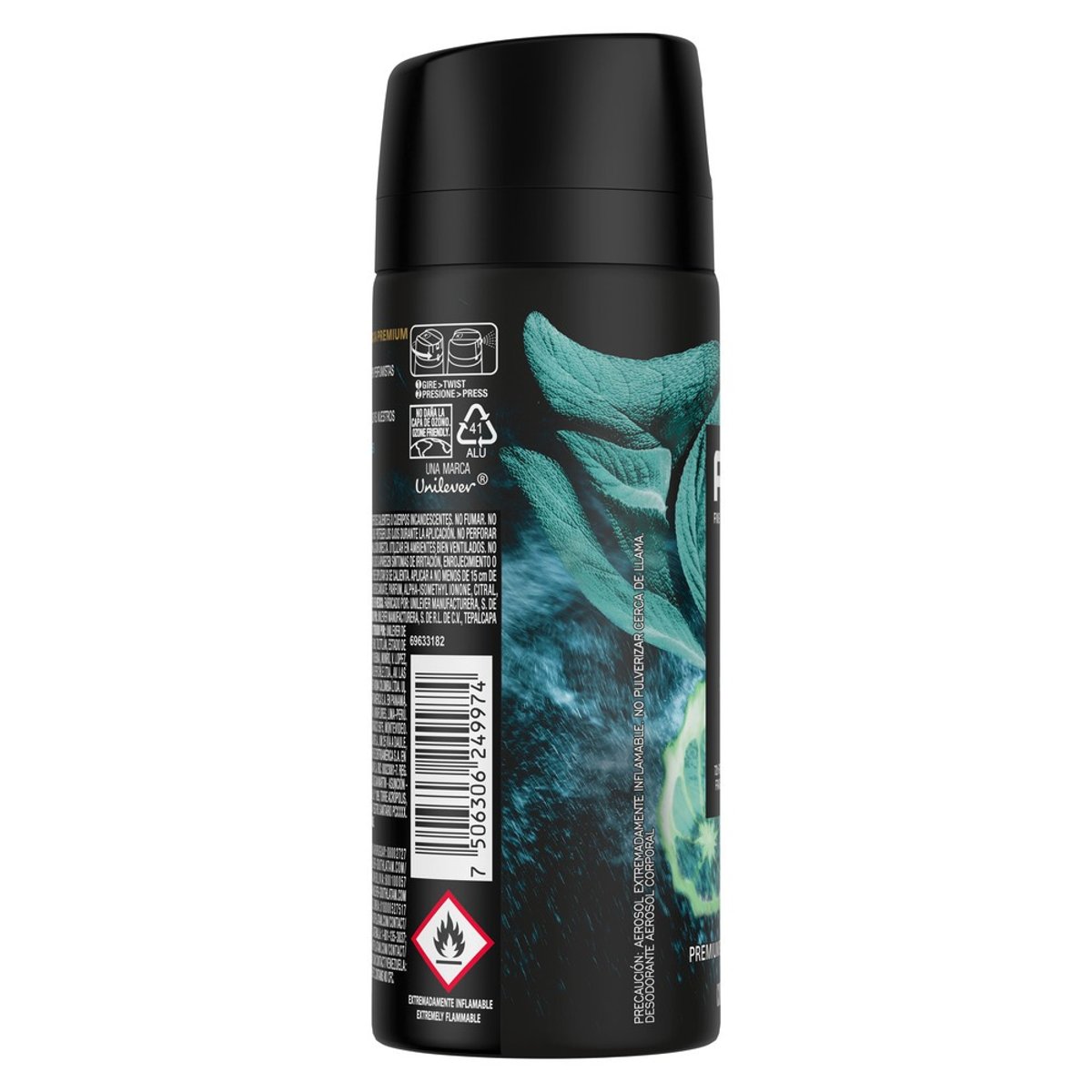 Axe Body Spray Aqua Citrus 150ml Protecci&oacute;n 72 Horas12 image number null