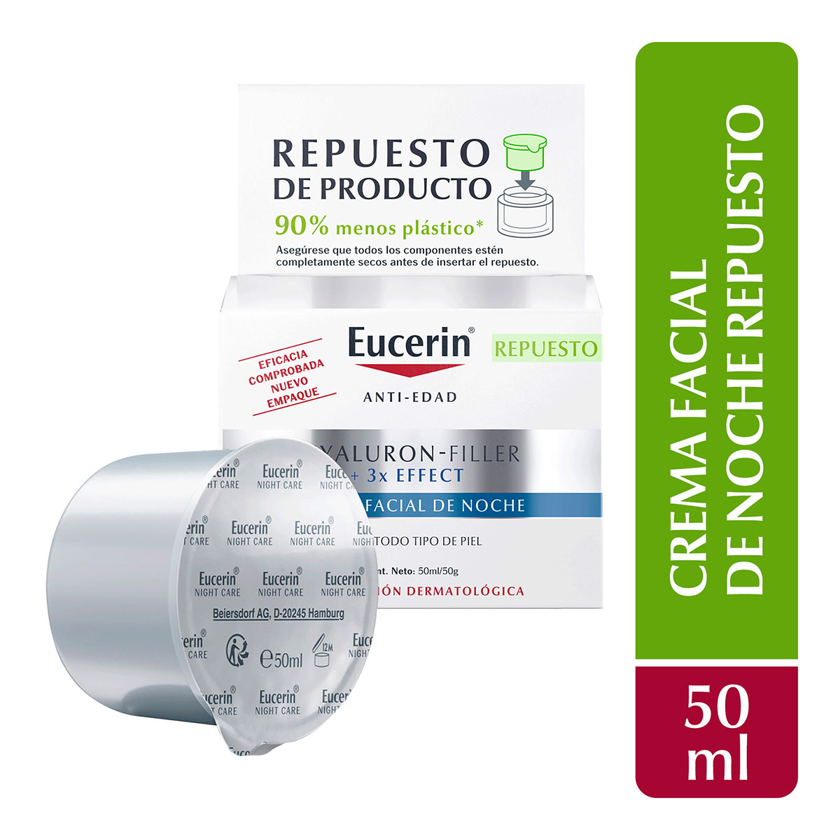 Eucerin Hyaluron Filler Night Cream Refill 50 Ml image number null