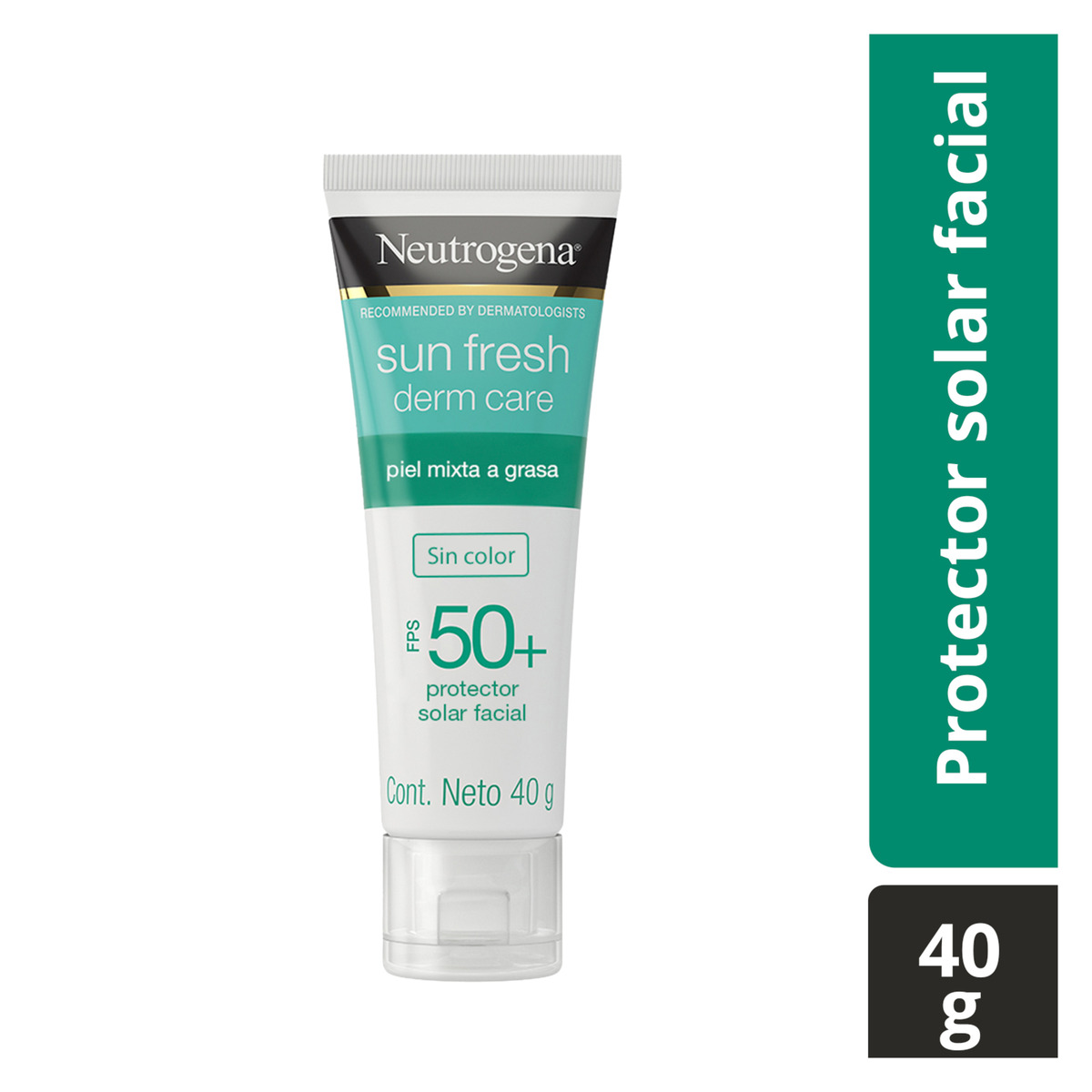 Neutrogena Protector Solar Facial Sin Color Sun Fresh Derm Care Niacinamida Fps50+ 40g image number null