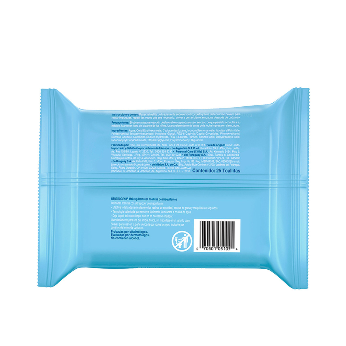 Neutrogena Toallitas Desmaquillantes 25 image number null