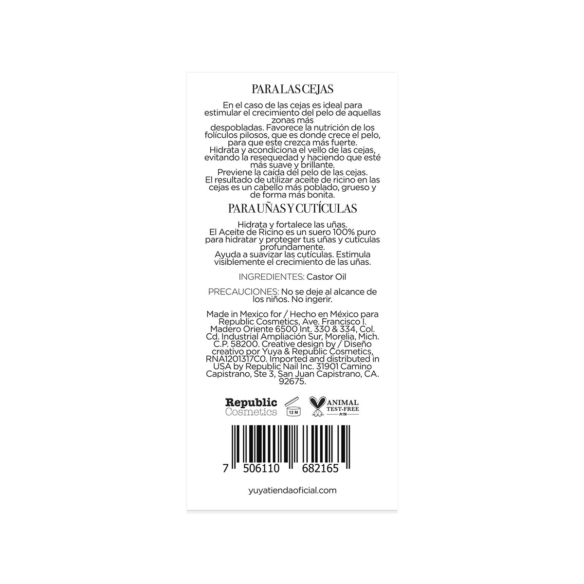 Yuya Aceite De Ricino Para Cejas image number null