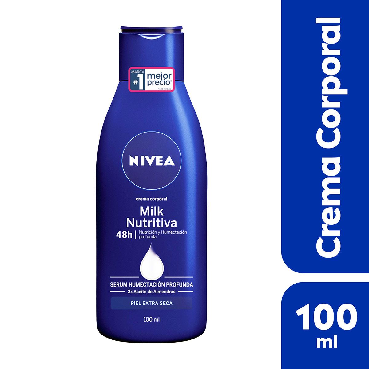 Nivea Crema Corporal Humectante Body Milk 48 Horas De Humectaci&oacute;n Profunda 100 Ml image number null