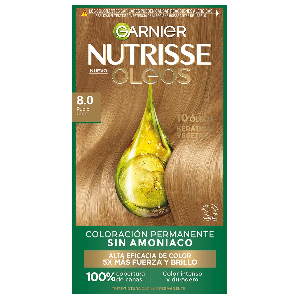 Nutrie Oleos Garnier Tinte Capilar 8.0 Rubio Claro image number null