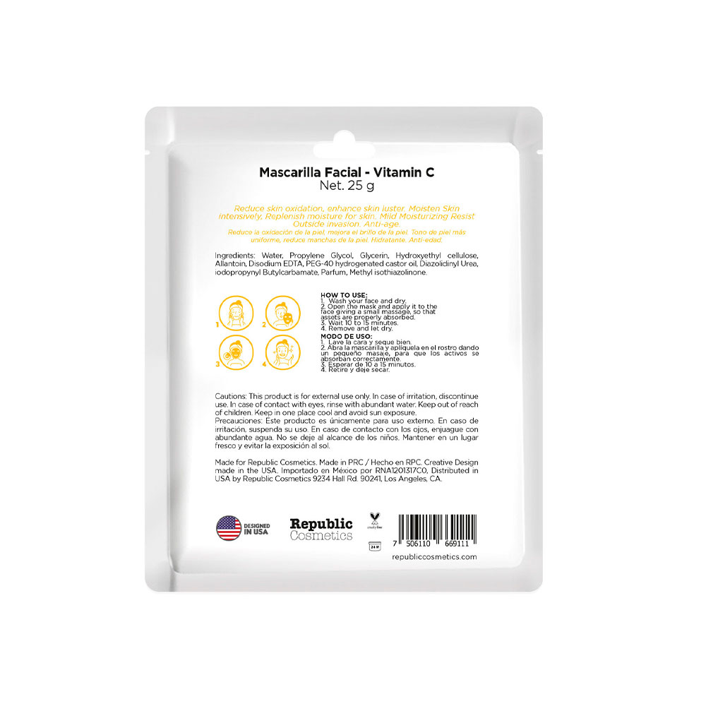 Republic Cosmetics Mascarilla Facial Vitamina C image number null