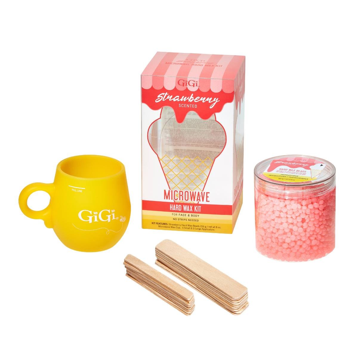 Gigi Cera Dura Scented Strawberry Kit 226g Microondas image number null