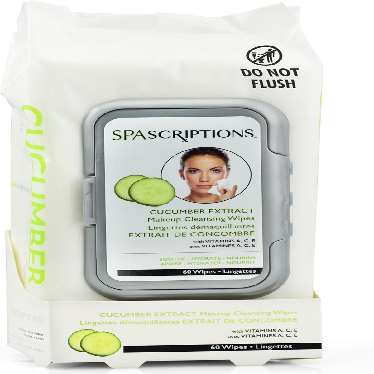 Spascriptions Toallitas Desmaquillantes Pepino 60 image number null