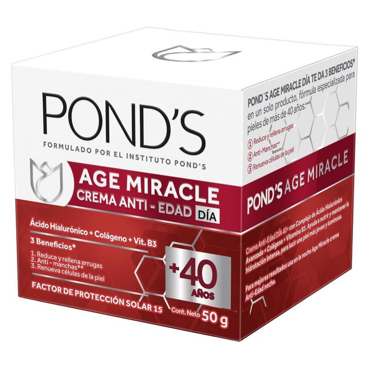 Ponds Age Miracle Crema D&iacute;a Antiedad 50g Ultimate Youth image number null