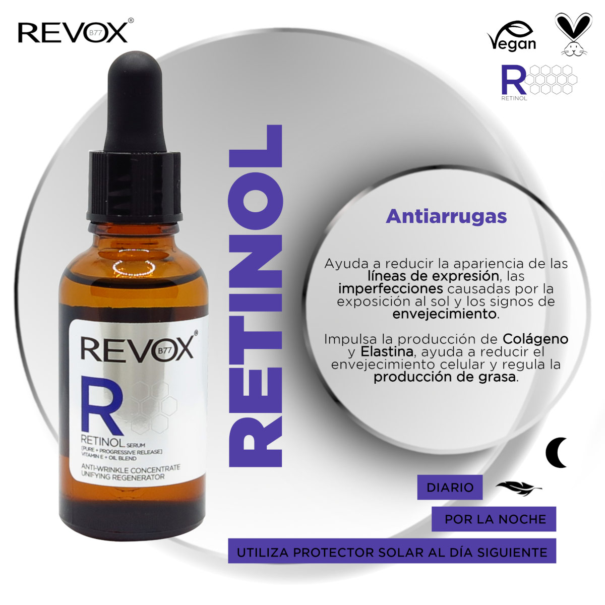 Revox B77 Retinol Suero Regenerador Unificador Antiarrugas 30 Ml image number null