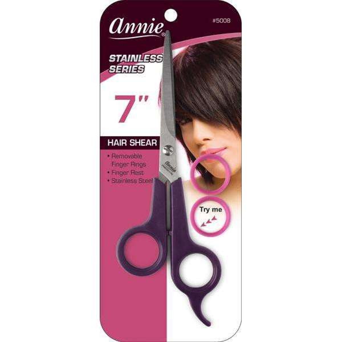 Annie Tijeras Corte Cabello Profesional 7 Pulgadas Acero image number null