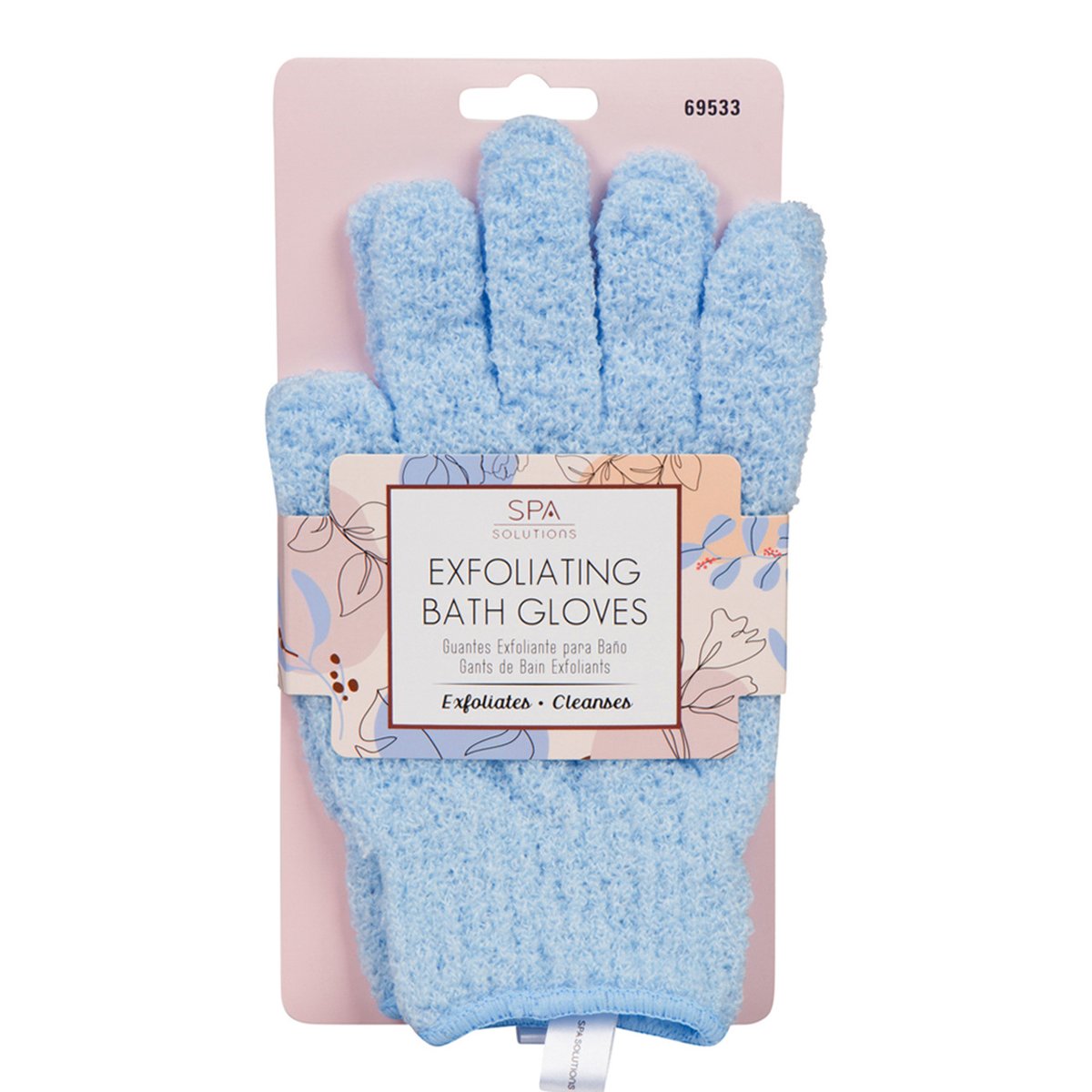 Cala&reg; Guantes Exfoliantes De Ba&ntilde;o Baby Blue Antimicrobianos image number null