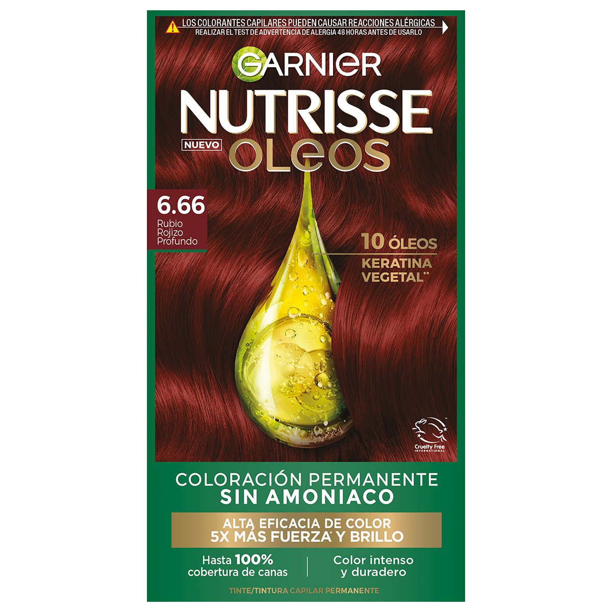 Nutrie Oleos Garnier Tinte Capilar 6.66 Rub&iacute; Rojo Profundo image number null