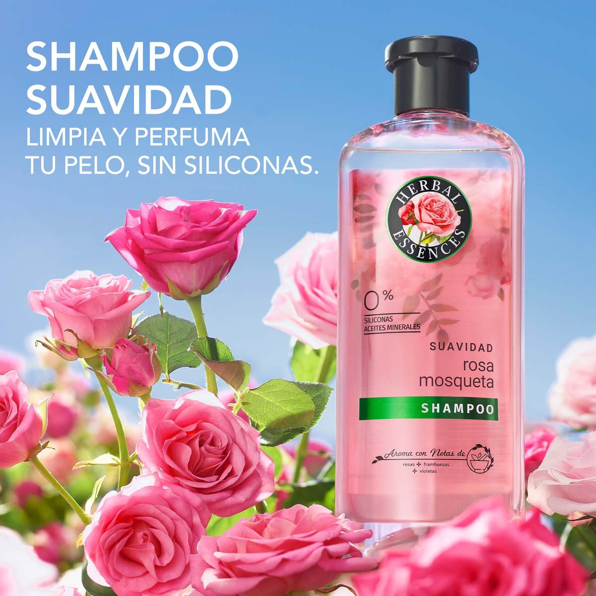 Herbal Essences Shampoo Suavidad Rosa Mosqueta Para M&aacute;s Brillo Y Suavidad 400 Ml image number null