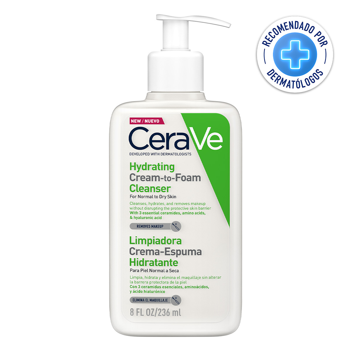 Cerave Limpiadora Crema-espuma Hidratante Para Rostro 236ml image number null