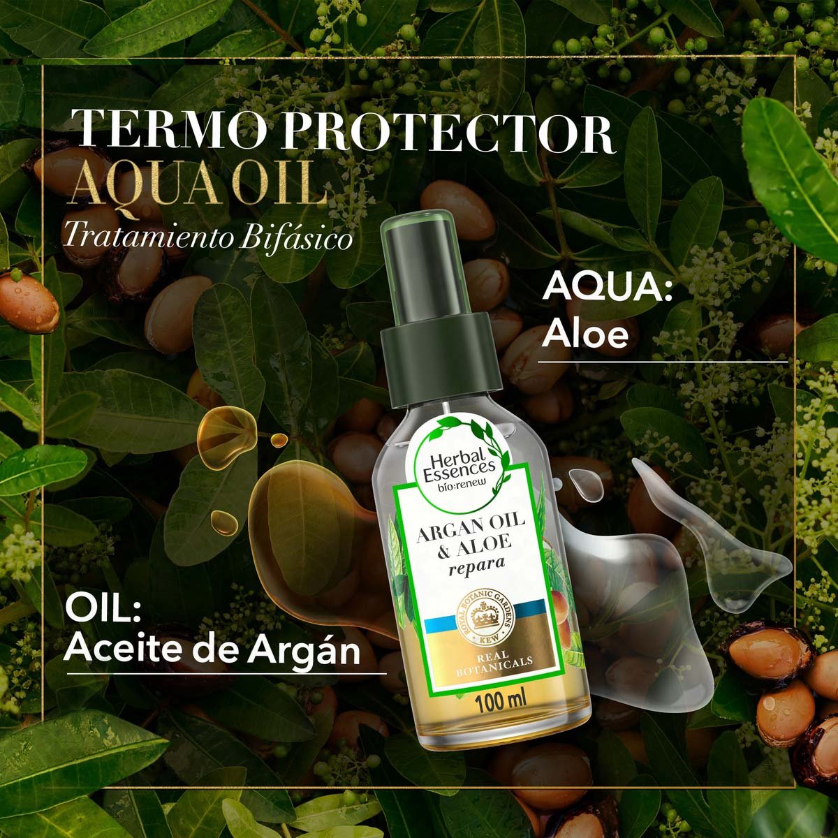 Herbal Essences Bio:renew Argan Oil & Aloe Mezcla De Aceite Para El Cabello 100 Ml image number null