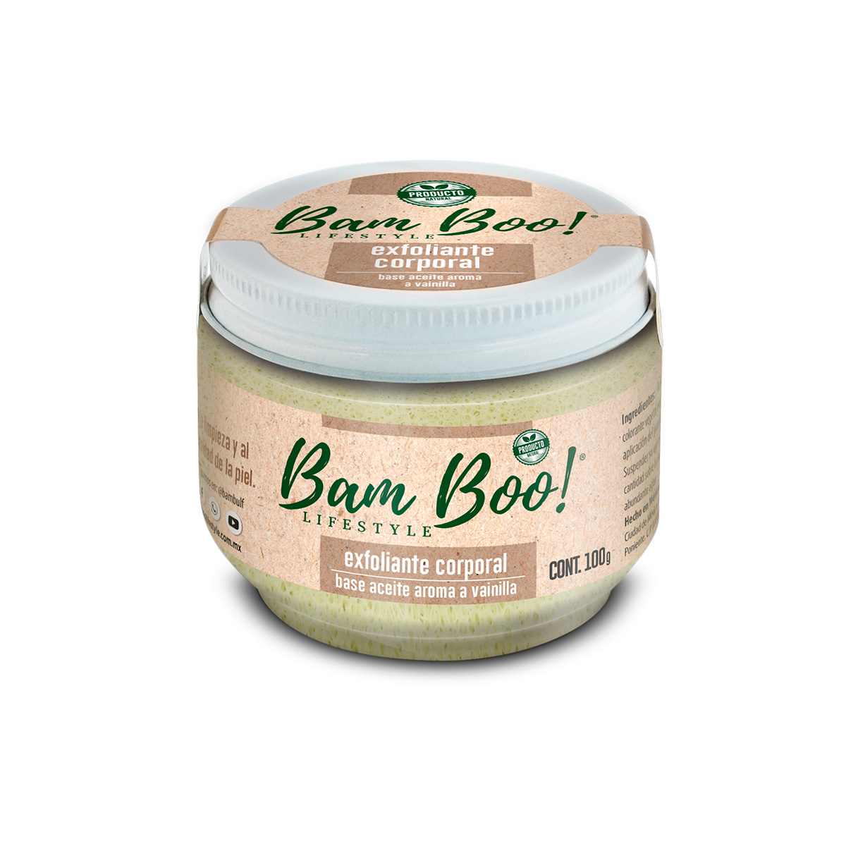 Bam Boo! Lifestyle Exfoliante Corporal Base Aceite Aroma A Vainilla 100 Gr image number null