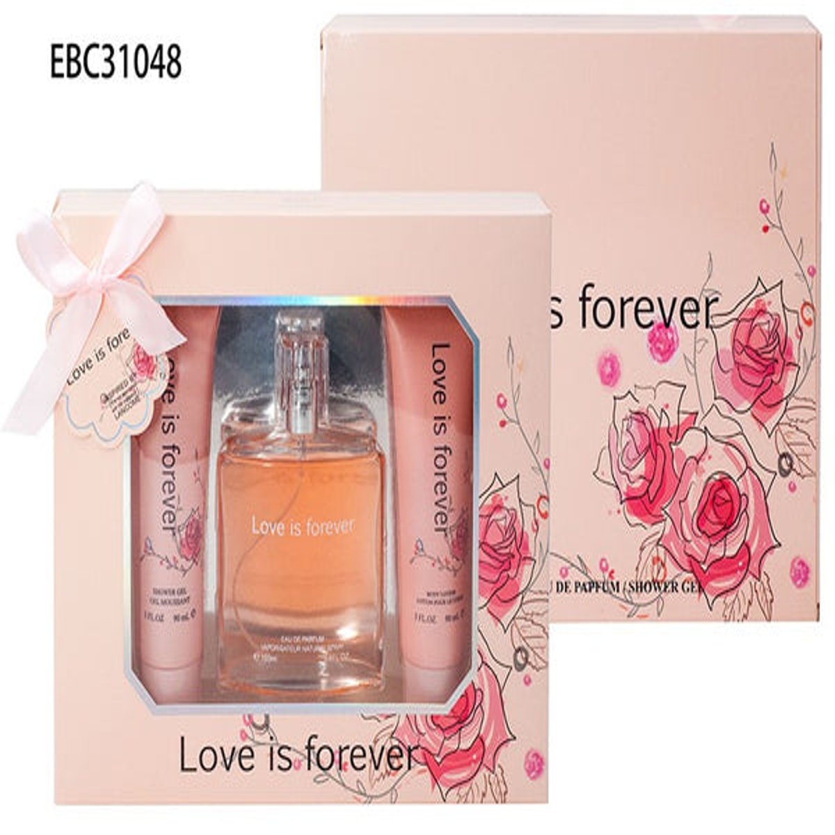 Ebc Collection Set Perfume, Gel Y Loci&oacute;n Love Is Forever 3pz image number null