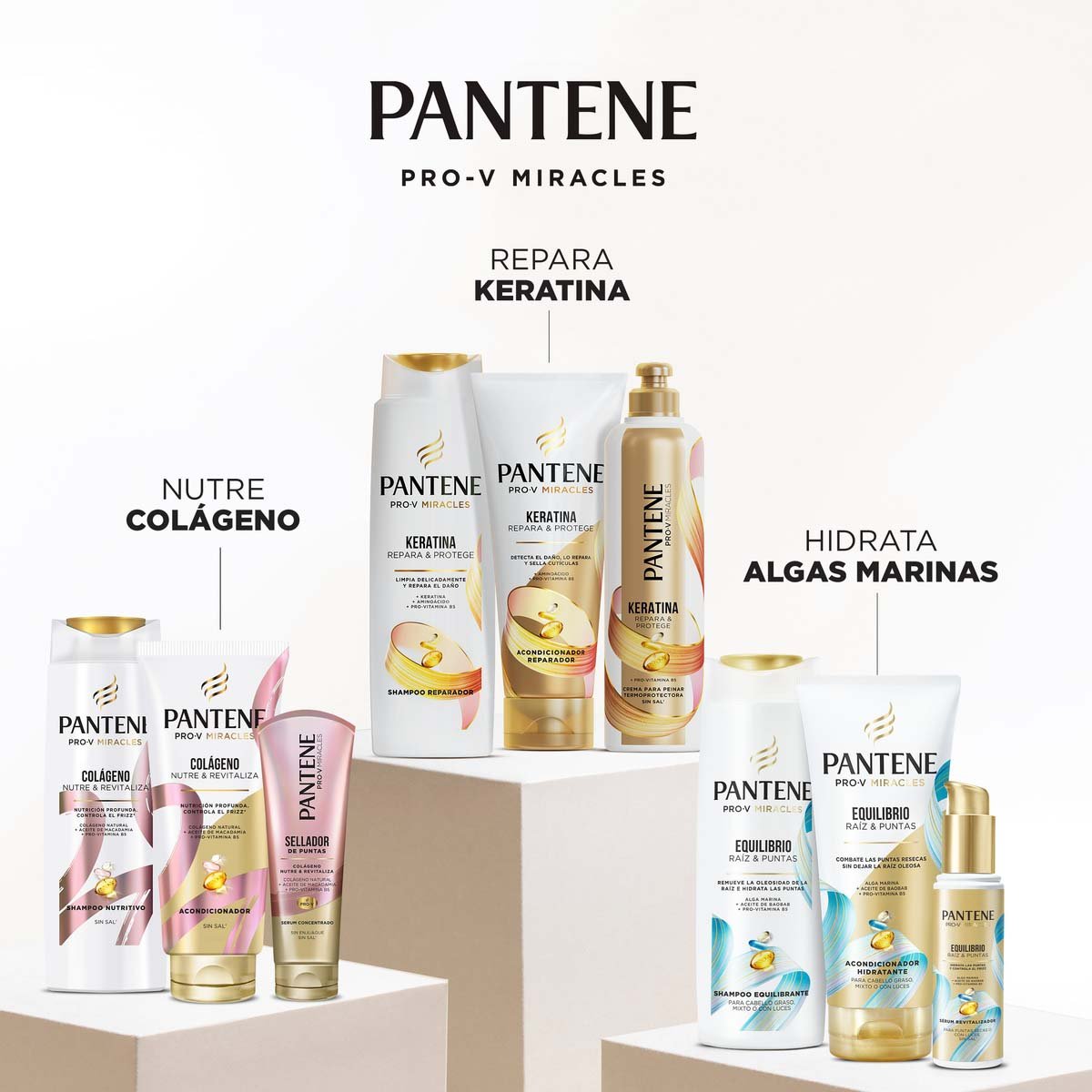 Pantene Pro-v Miracles Keratina Repara Y Protege Shampoo Reparador 300 Ml image number null