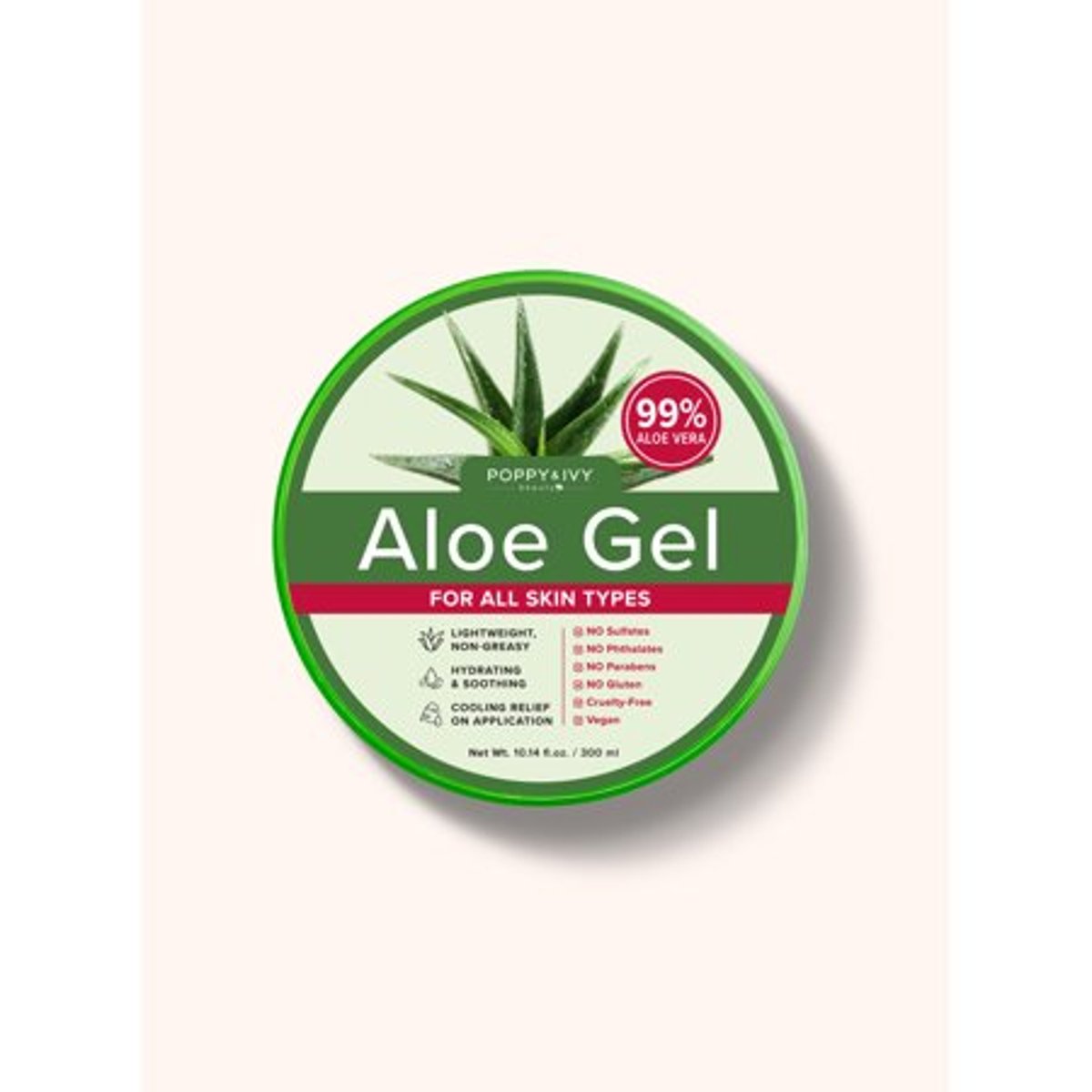 Poppy & Ivy Aloe Gel Facial Hidratante 300 Ml image number null