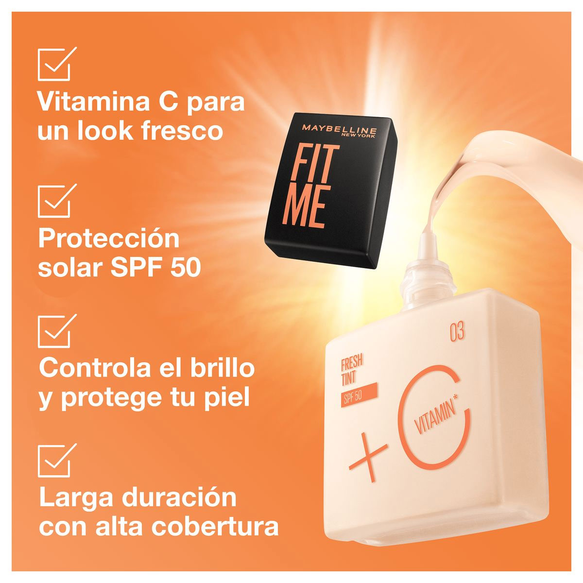 Base L&iacute;quida Maybelline NY Fit Me Fresh Tint image number null