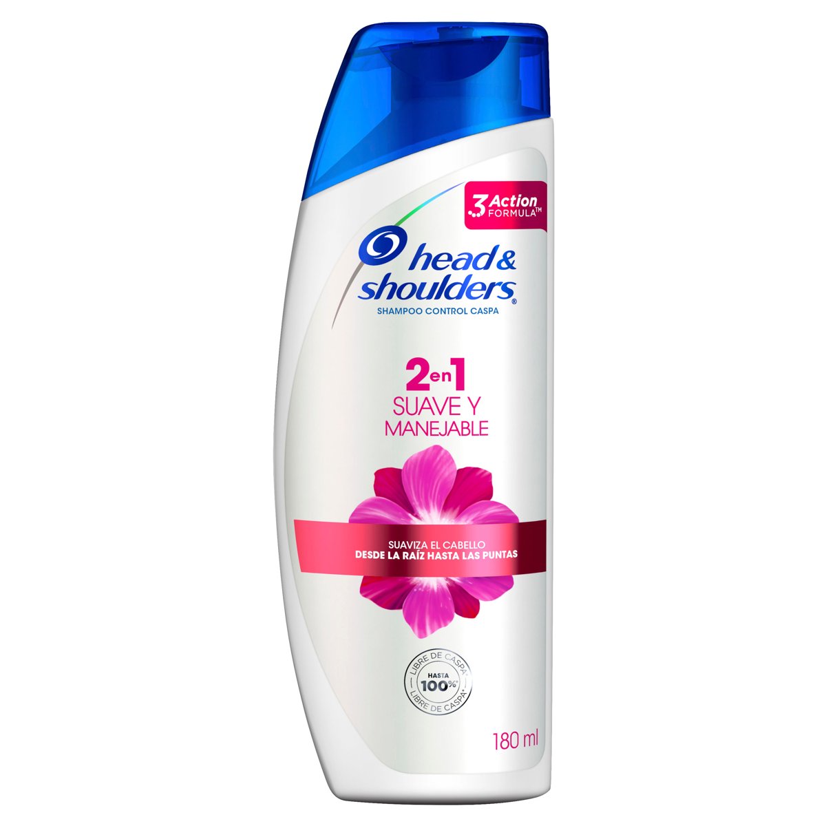 Head & Shoulders Shampoo 2 En 1 Suave Y Manejable 180ml image number null