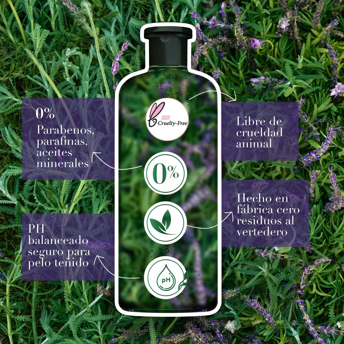 Herbal Essences Anti-frizz Lavanda & Aceite De Almendras Shampoo 400 Ml image number null